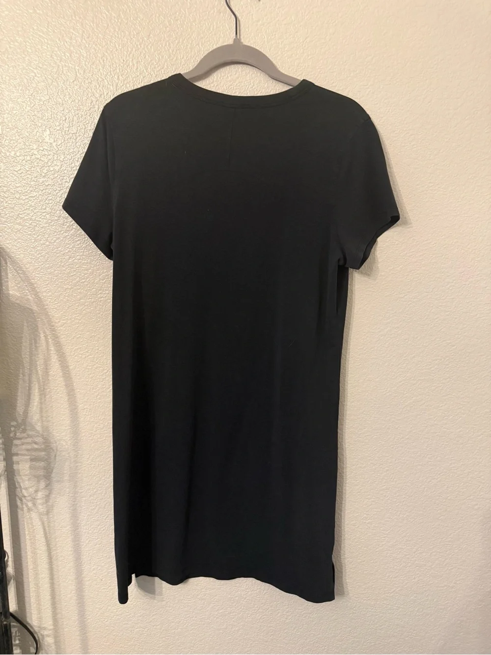 lululemon athletica Black Short Sleeve Midi Tee Dress